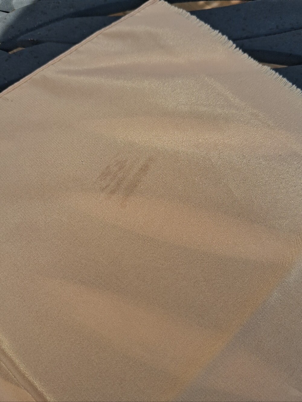 Vintage Monique Martin Tan Rectangular Scarf -  Made In Japan - Picture 12 of 12